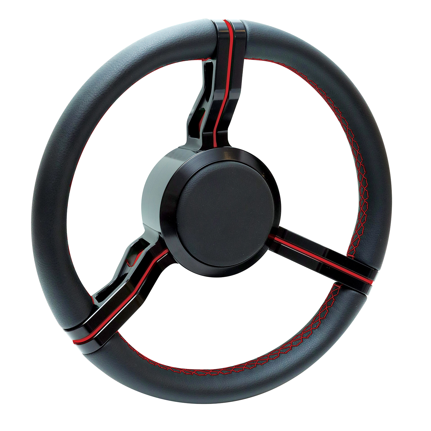 Livorsi Milano steering wheel, glossy black spokes covered in black vinyl – 64000090107150