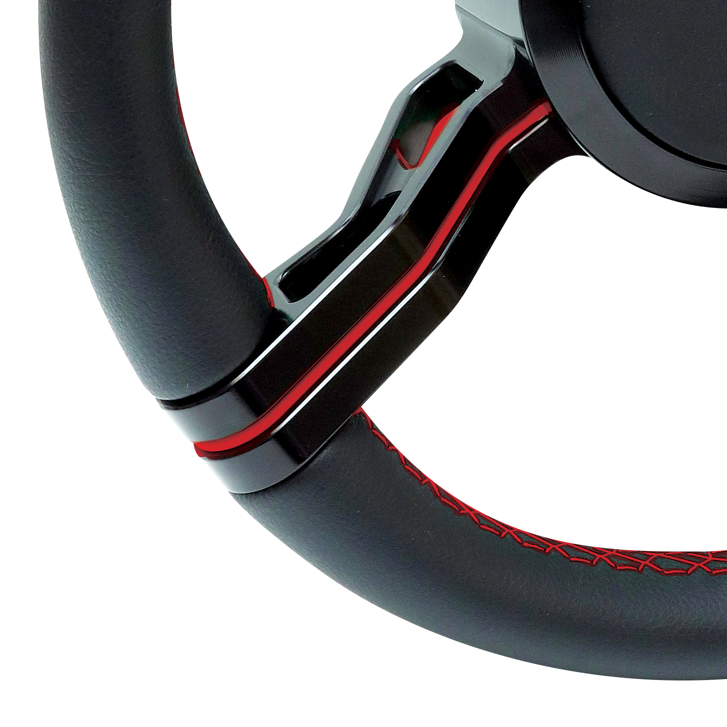 Livorsi Milano steering wheel, glossy black spokes covered in black vinyl – 64000090107150 - Hover