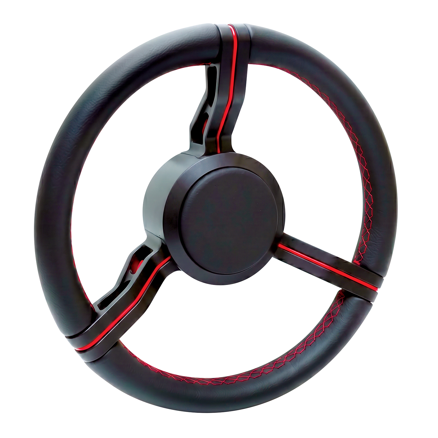 Livorsi Milano steering wheel, flat black spokes covered in black vinyl – 64000090107151