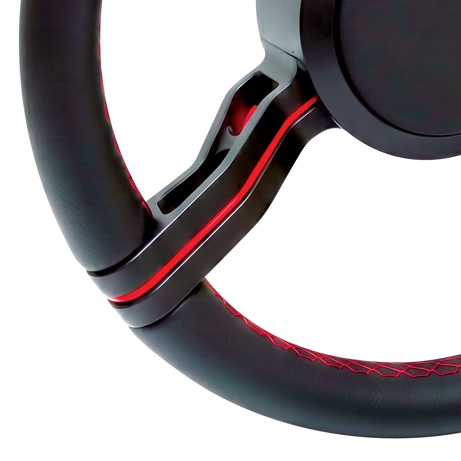 Livorsi Milano steering wheel, flat black spokes covered in black vinyl – 64000090107151 - Hover