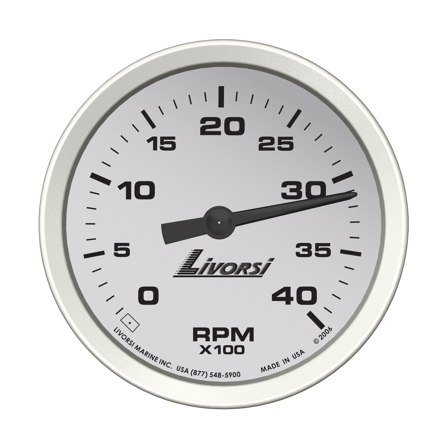 3 3/8″ 4,000 RPM alternator driven tachometer gauge – DC4000DA