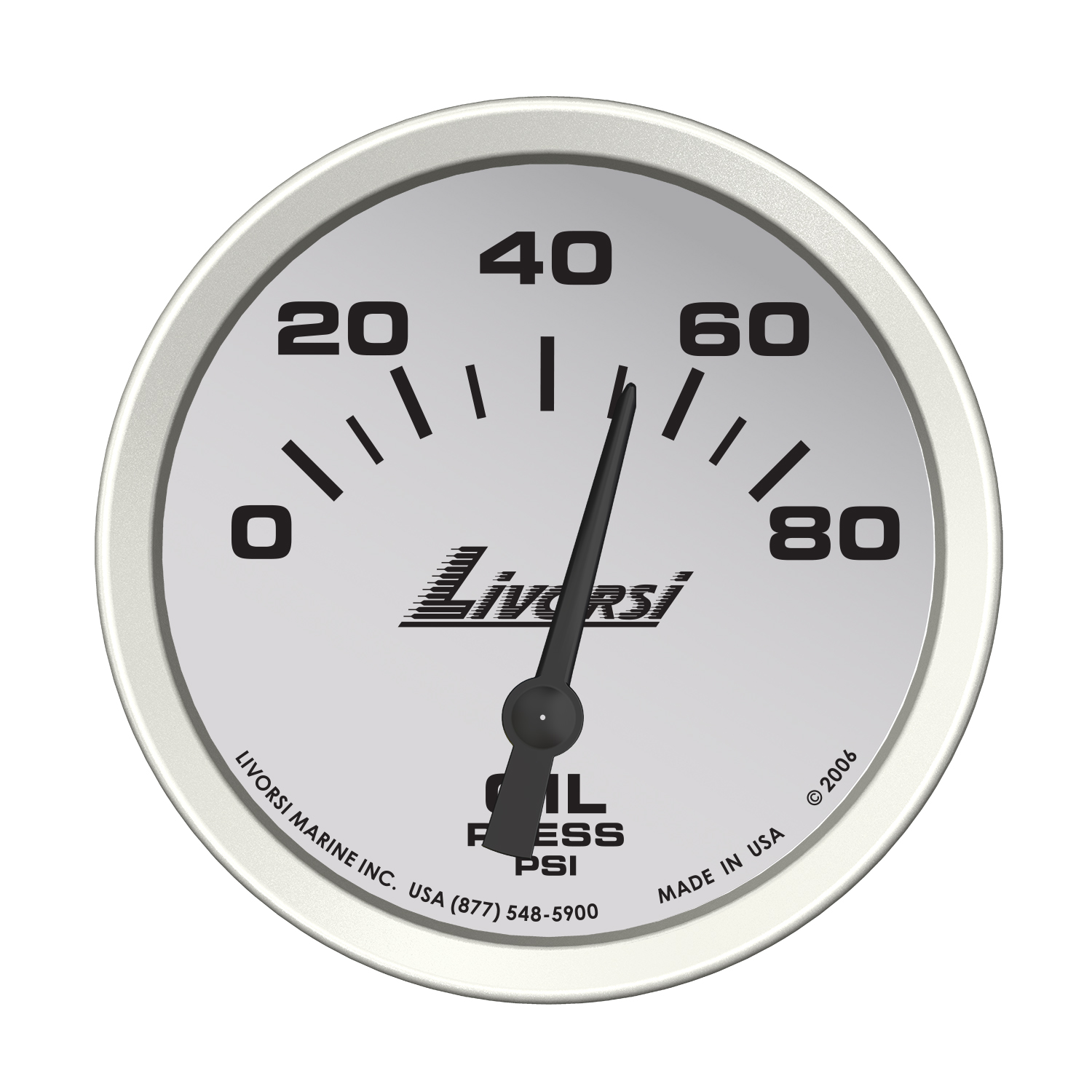 2 5/8″ Electric Oil Pressure Gauge 0-80 PSI – DCOP80