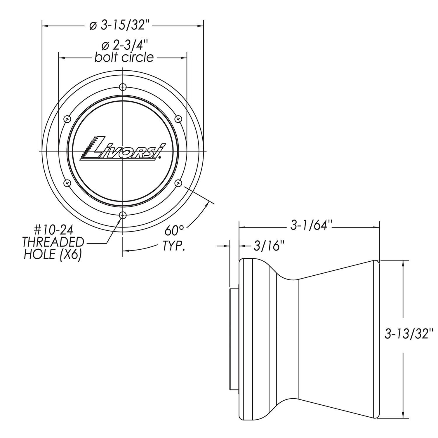 Billet steering wheel adapter – HA - Hover