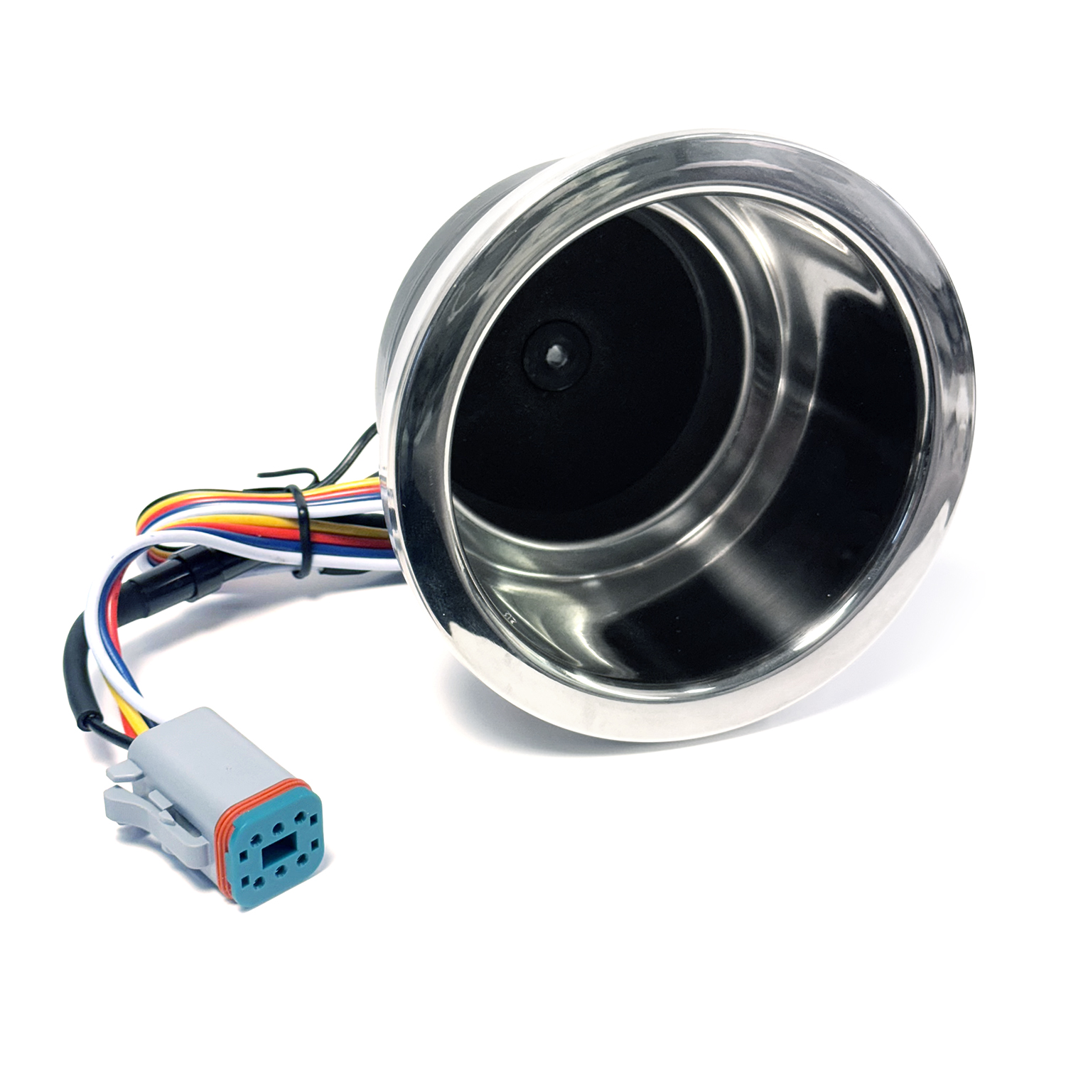 Polished stainless steel RGBW, LED lit beverage holder – LBHEXTRGBW