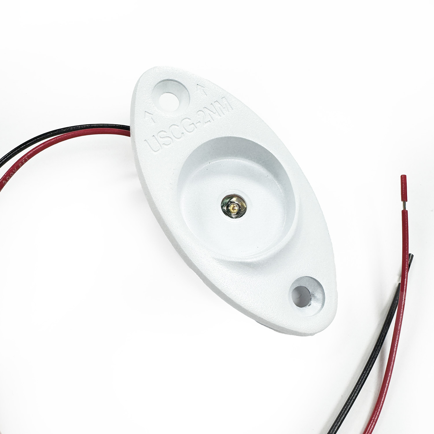 White stainless red LED navigation light – LEDNL3RW
