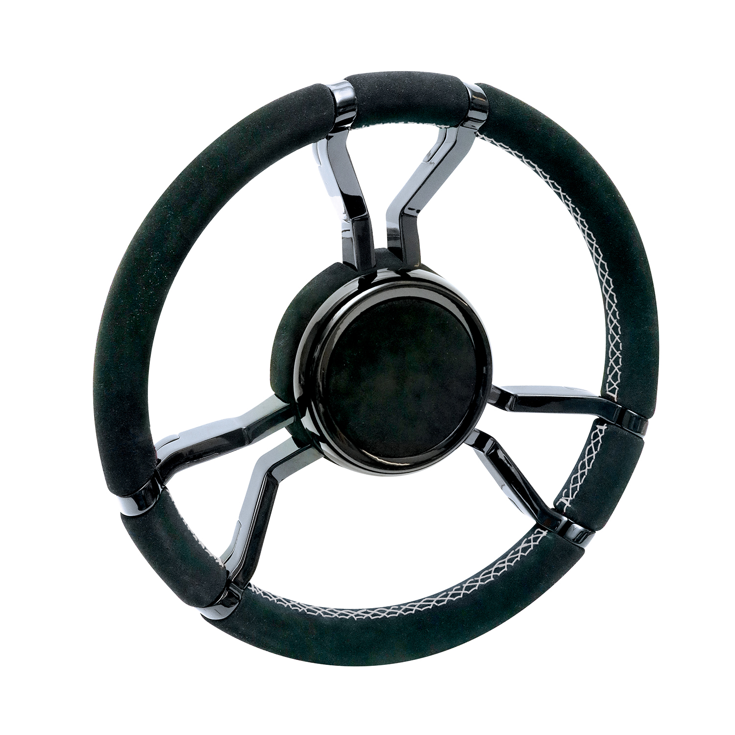 Alcantara covered Livorsi Apex wheel with gloss black spokes – LSWA010001GYA01100