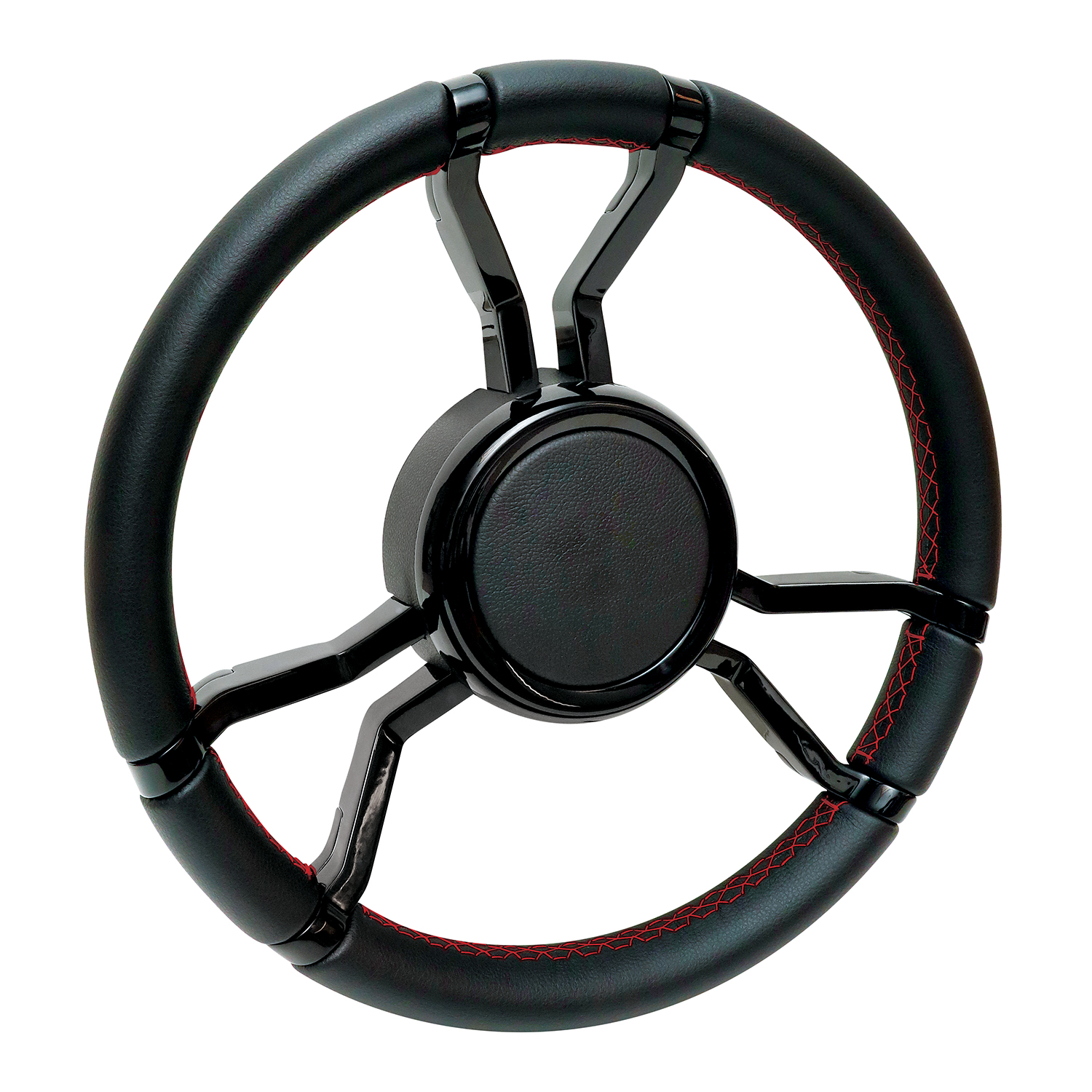 Livorsi Apex steering wheel, glossy black spokes covered in black vinyl – LSWL010701GXL01100