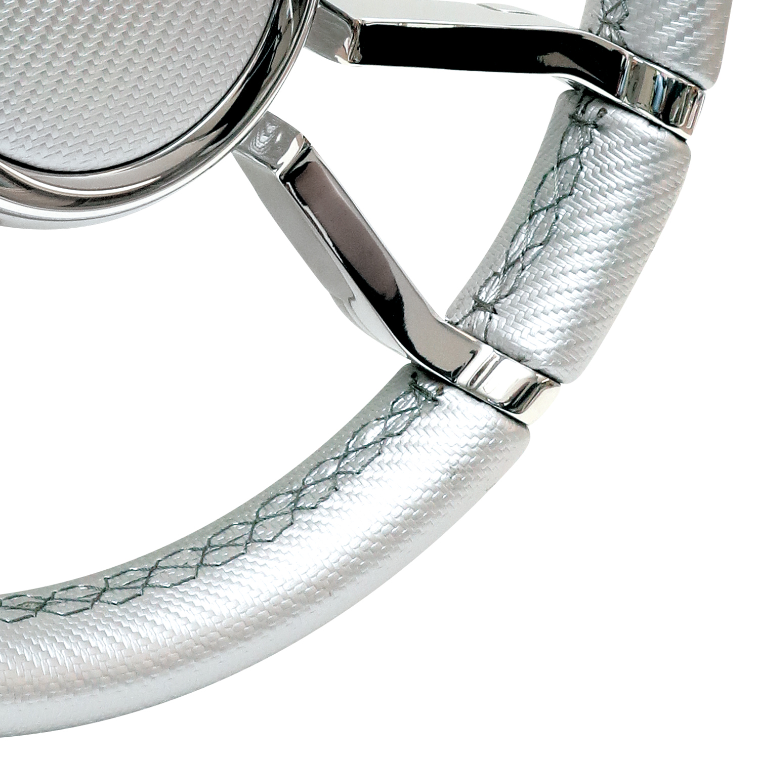 Silver carbon fiber covered Livorsi Apex wheel with polished stainless spokes – LSWL090500SXL09100 - Hover