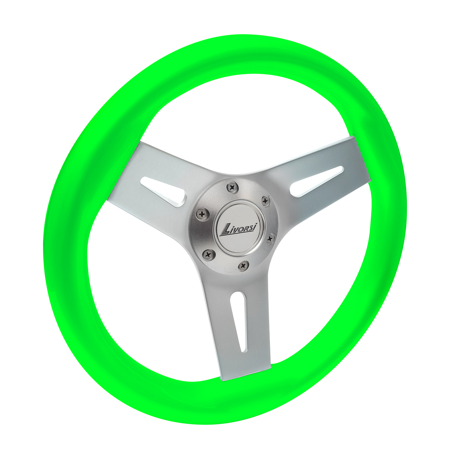 Lime green Livorsi Mega Grip marine steering wheel kit – MGWALLK