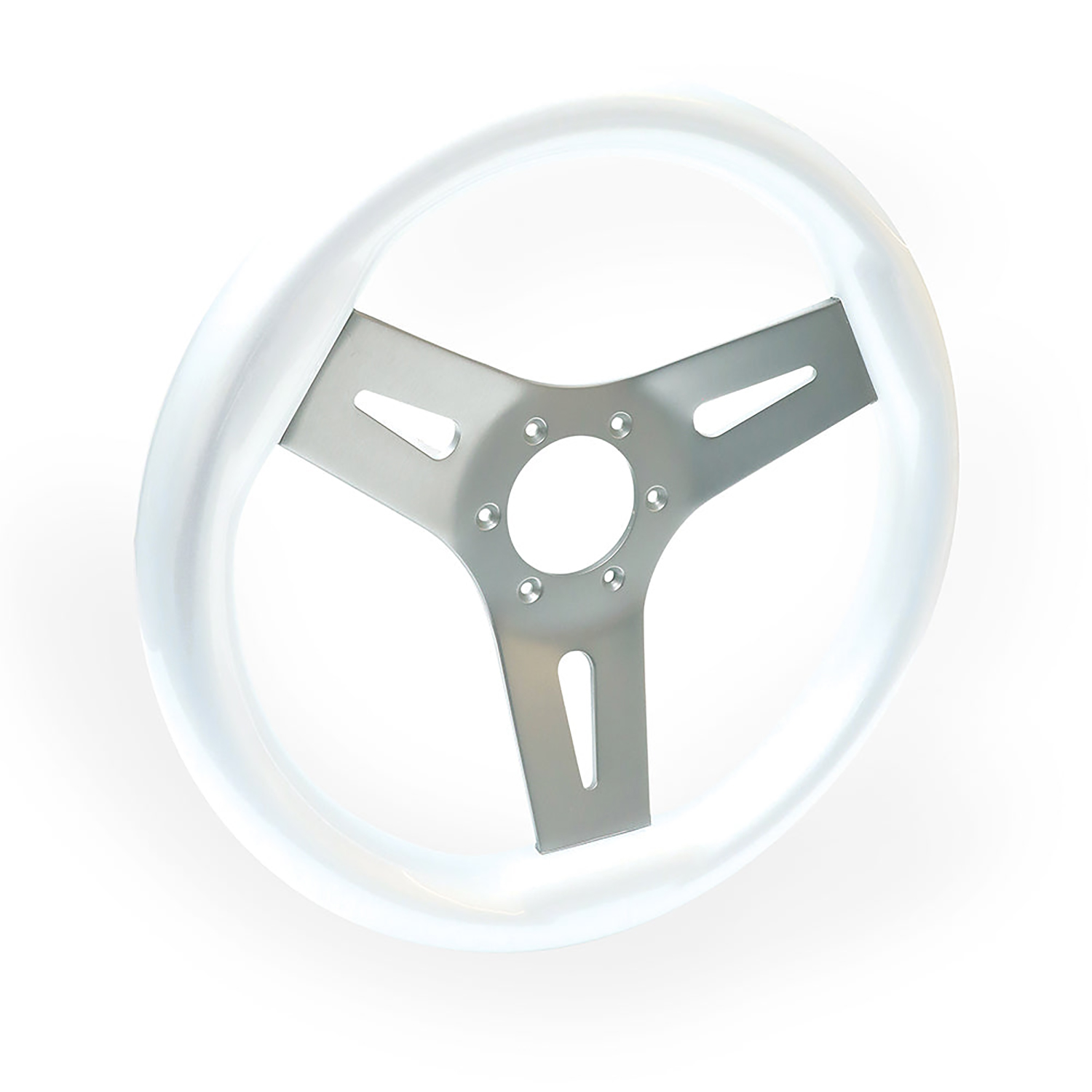 White Livorsi Mega Grip marine steering wheel – MGWALW