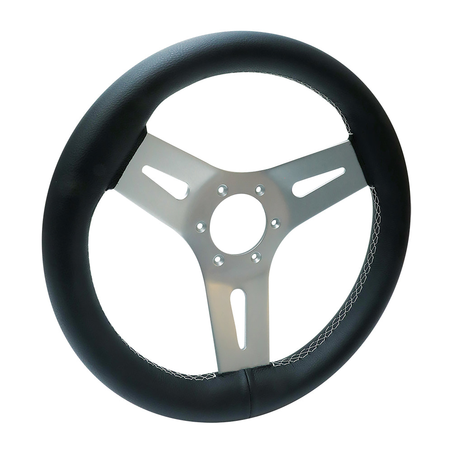Livorsi Mega Grip steering wheel platinum stitching – MGWALWBKPL