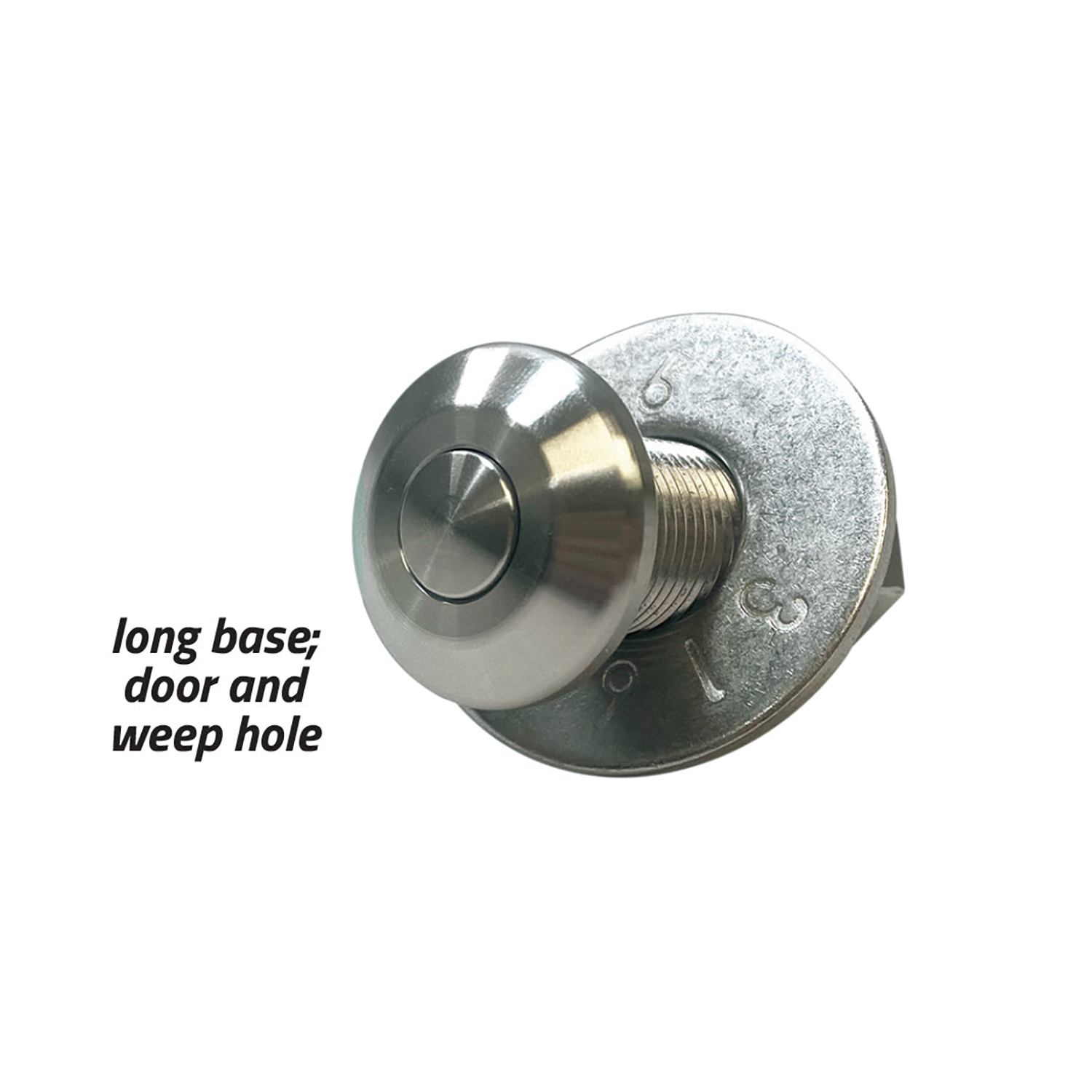 1/2″ Quick Release Fender Base with standard hex nut, spring loaded door and 2.25″ of threads – QRBSBWD-225