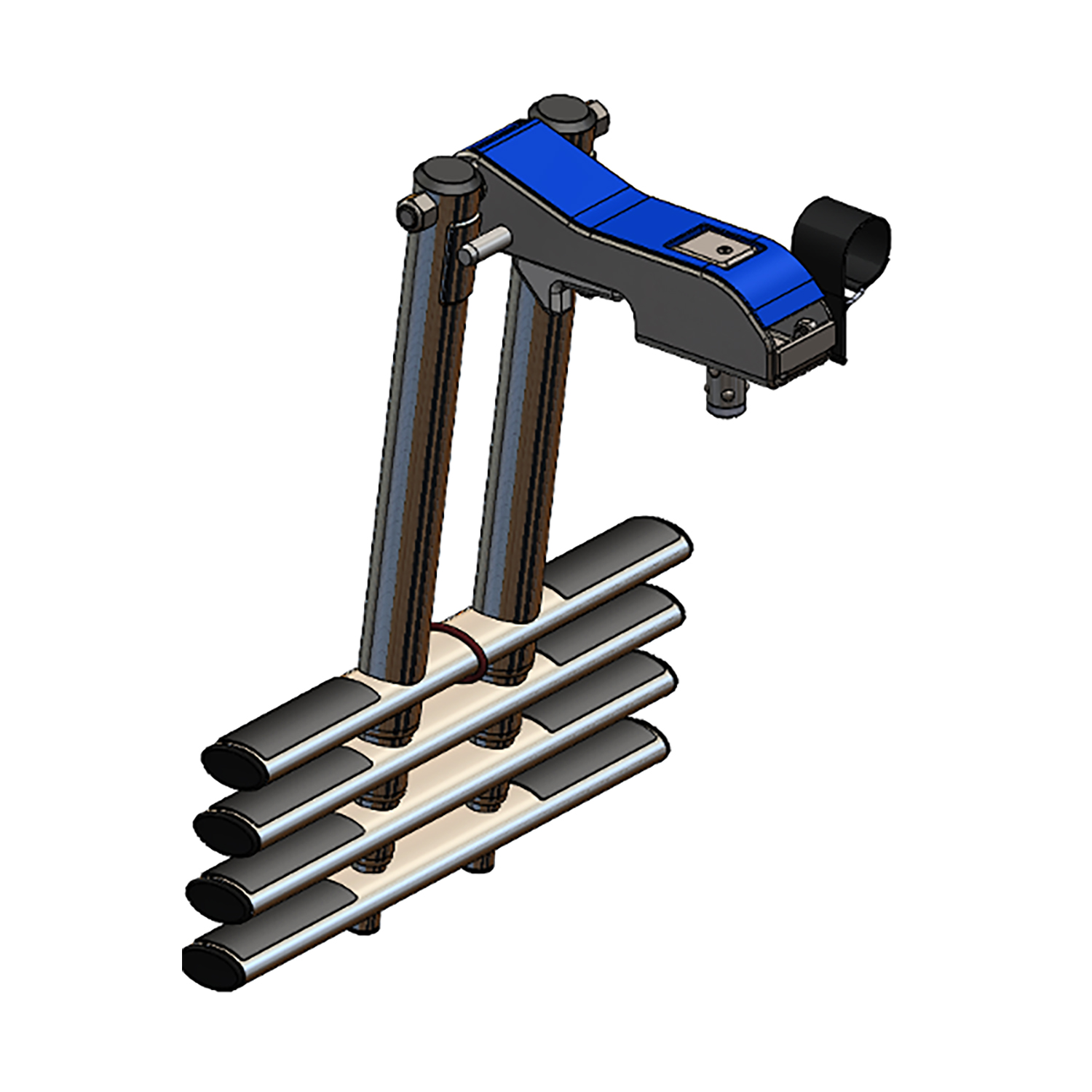 Single pin quick release short base retractable ladder – QRL4SCLA-N Product Image 3