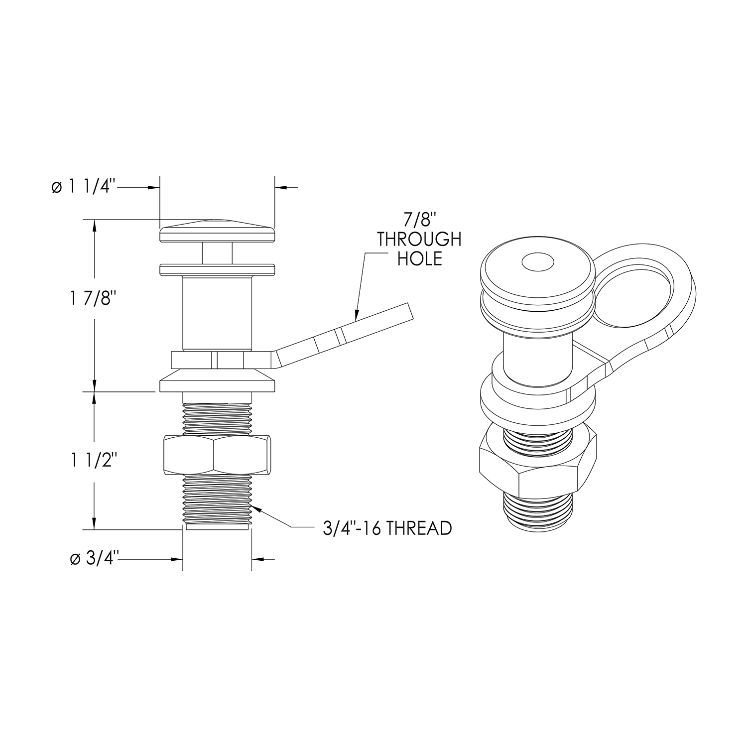 1/2″ Quick Release Fender Kit – QRKFBSB-150 Product Image 3