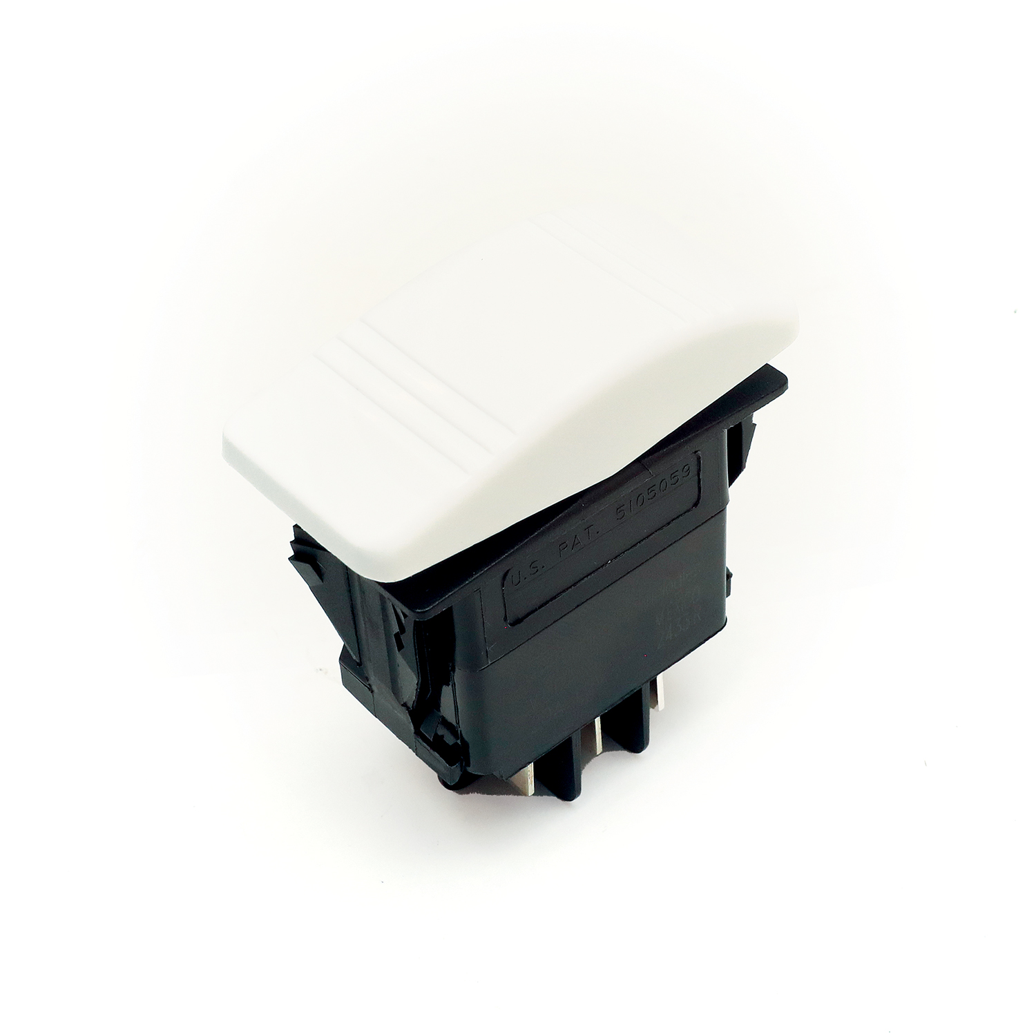 Rocker switch double pole momentary on / off / momentary on white – RSDMFMW