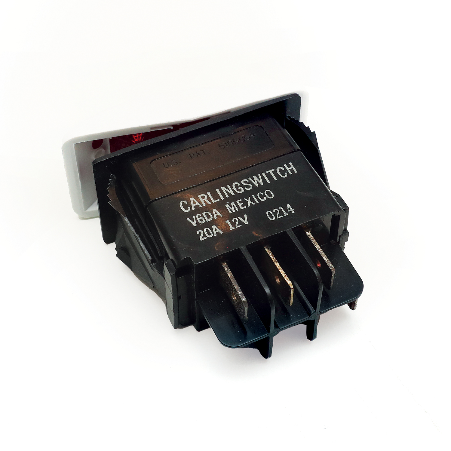 On / off / on single pole lighted rocker switch – RSSNFNLW - Hover