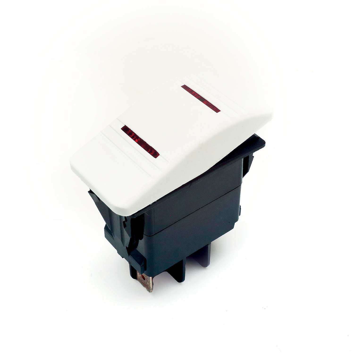 On / off / on single pole lighted rocker switch – RSSNFNLW