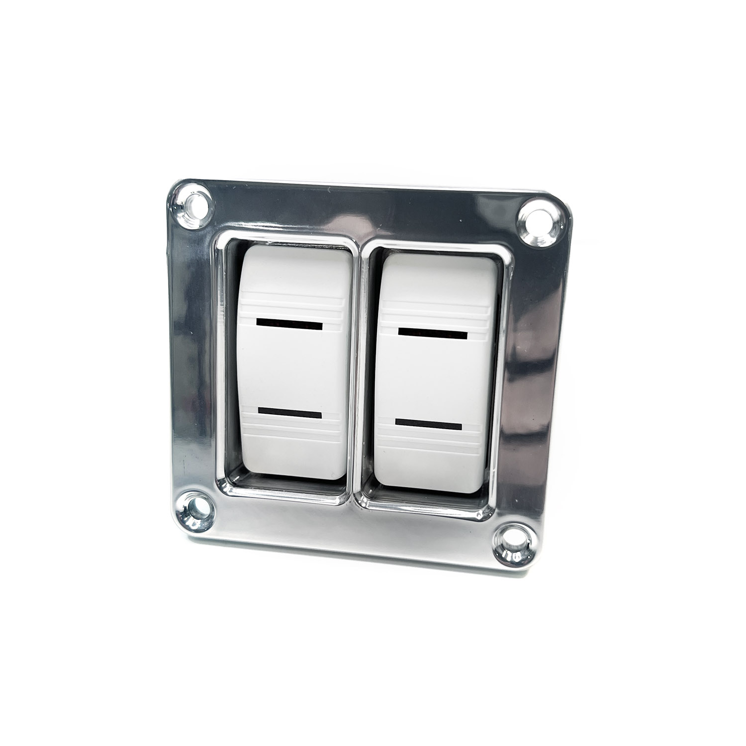 Fliush mount billett flush aluminum twin rocker switch panel – SP2N
