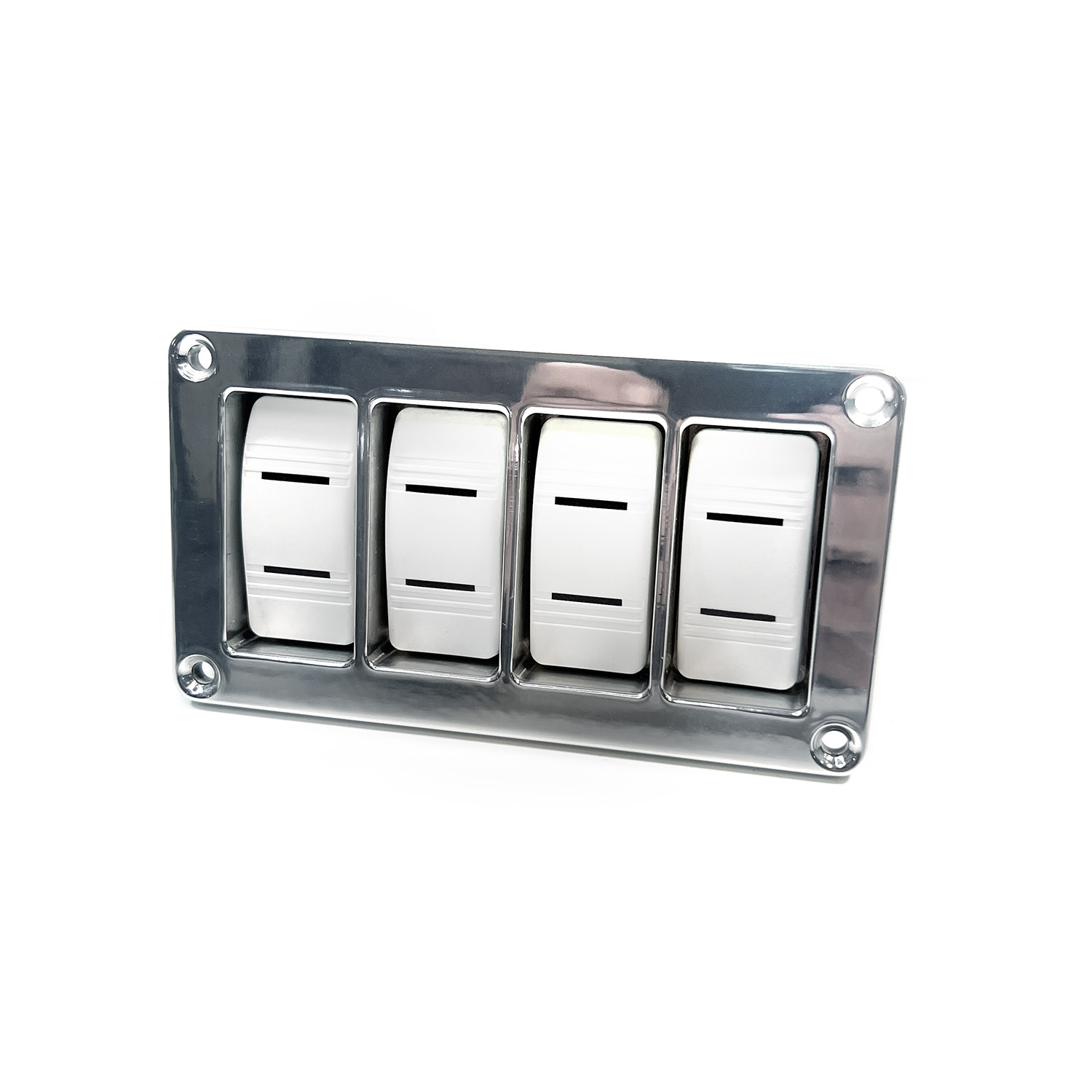 Flush mount billett aluminum quad rocker switch panel – SP4N