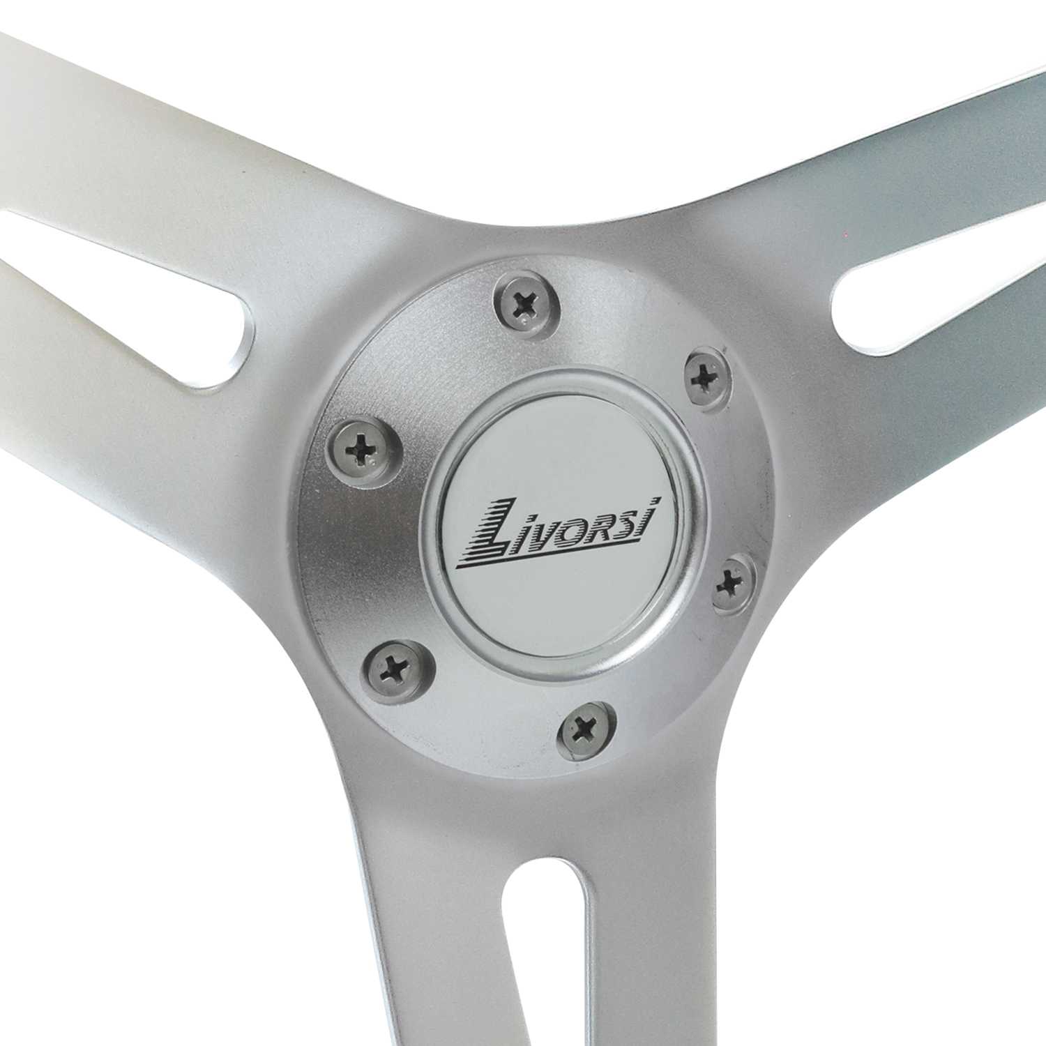 Billet steering wheel center cap – SWLOGOPLTAN-ANGLED