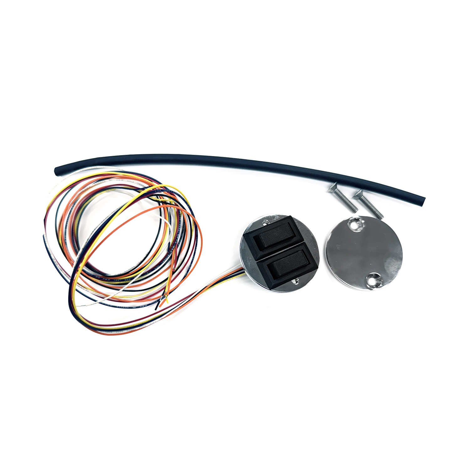 Dual trim switch wired with front and back plate – TSDWPB