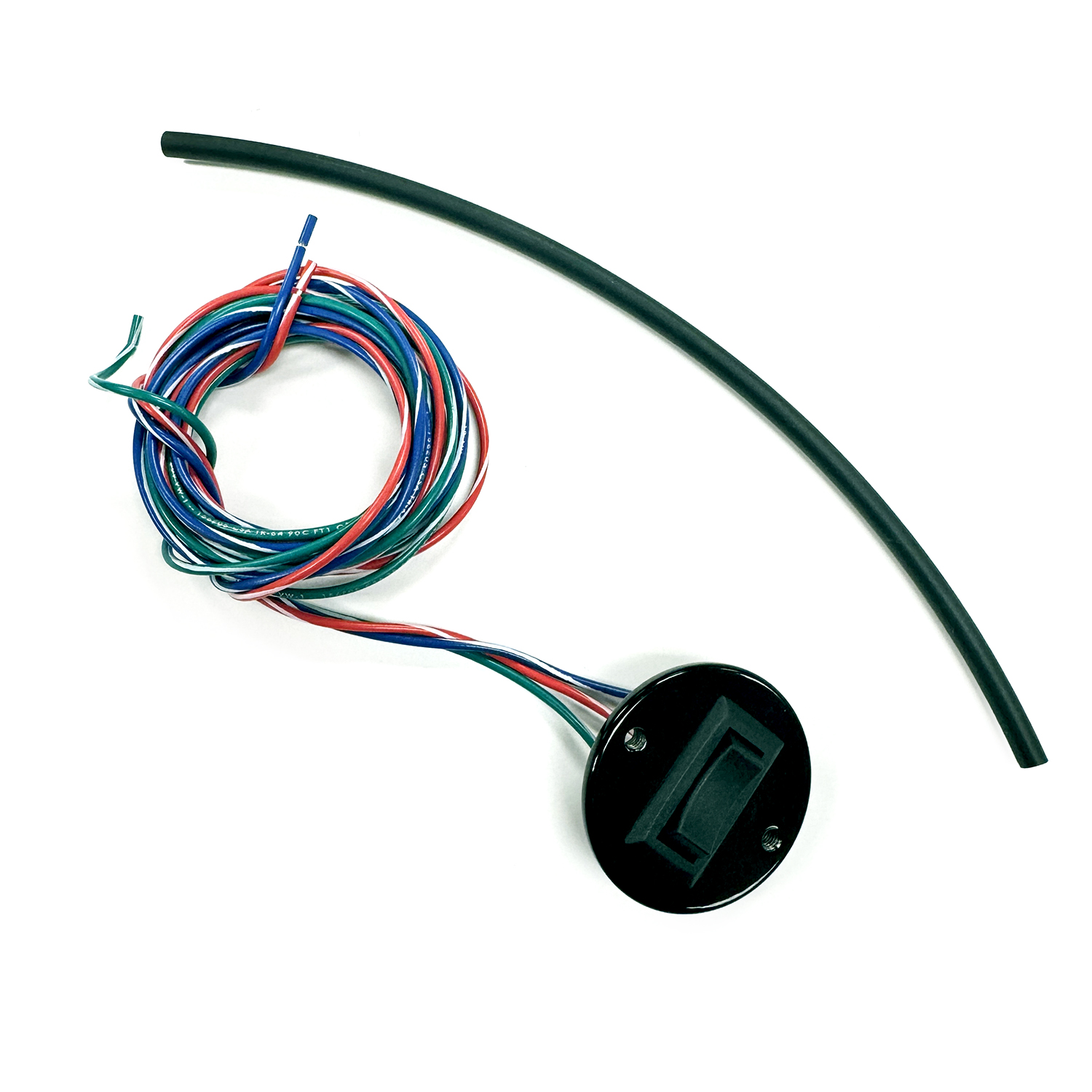 Single trim switch with wires and plate – TSSWP