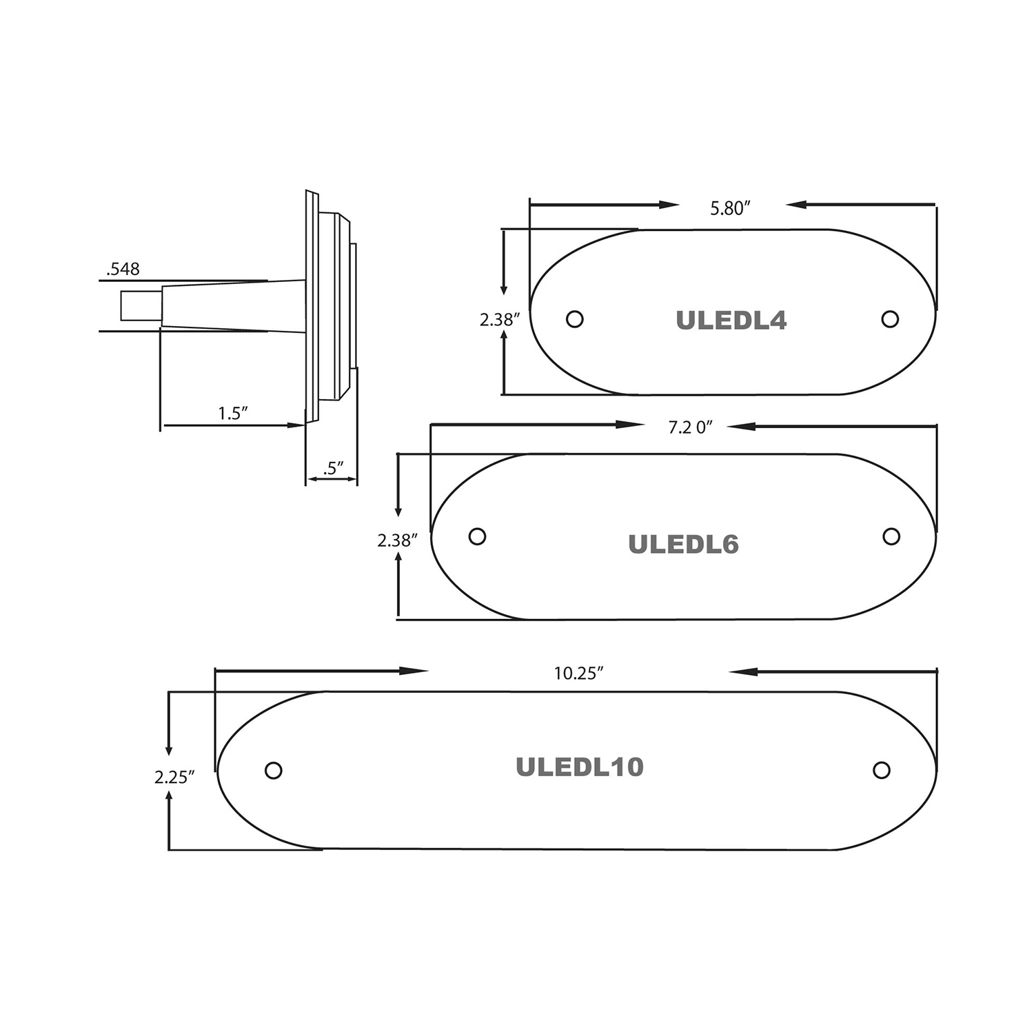 4 LED underwater light – ULEDL4 - Hover