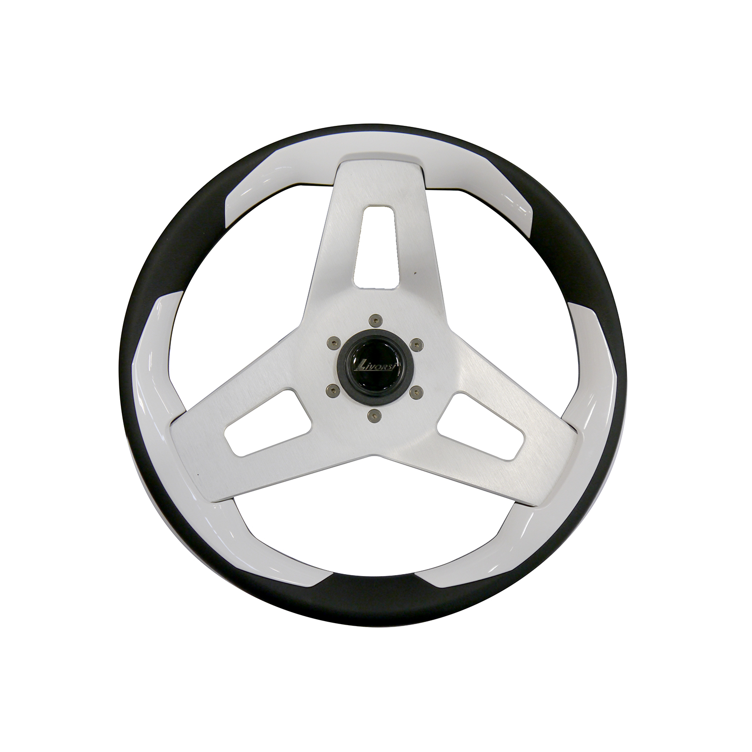 White Loredan wheel with no center cover  – ULSWWLNC