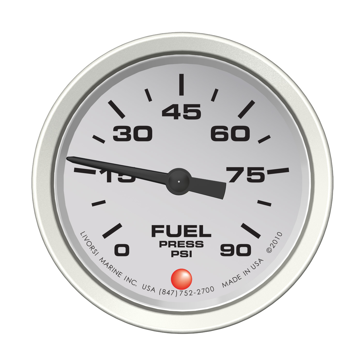 2 1/8″ Vantage View 90 PSI Fuel Pressure Gauge – VJSFP90