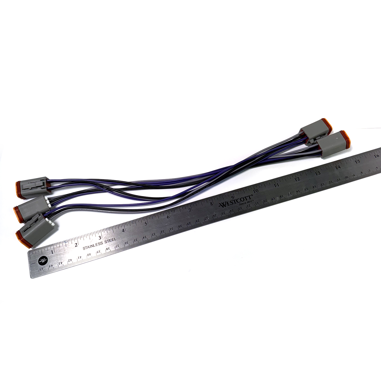 Vantage View Slave Harness for four gauges with 12″ of wire between gauges – VVSH4L - Hover