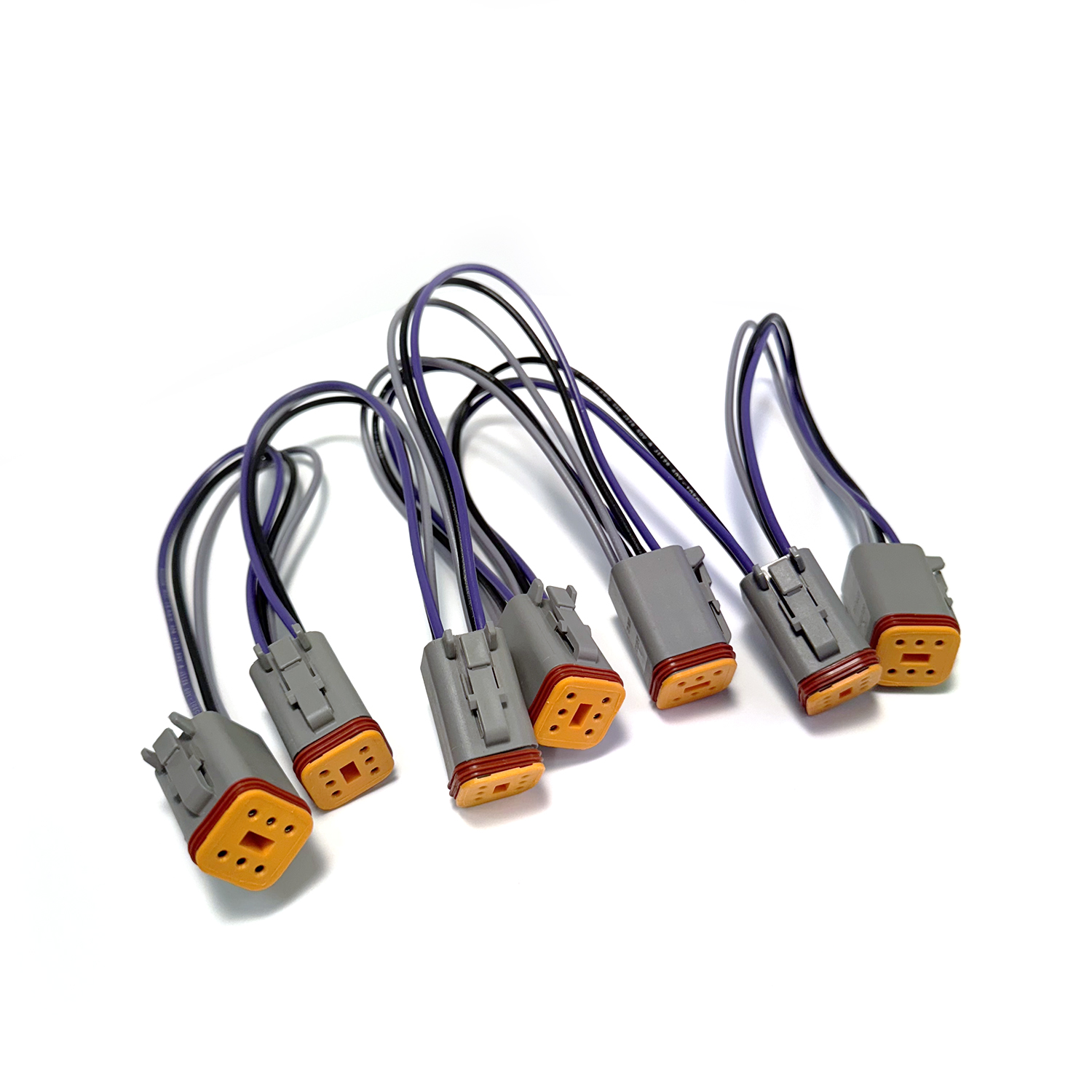 Vantage View Slave Harness for six gauges with 8″ of wire between gauges – VVSH6S